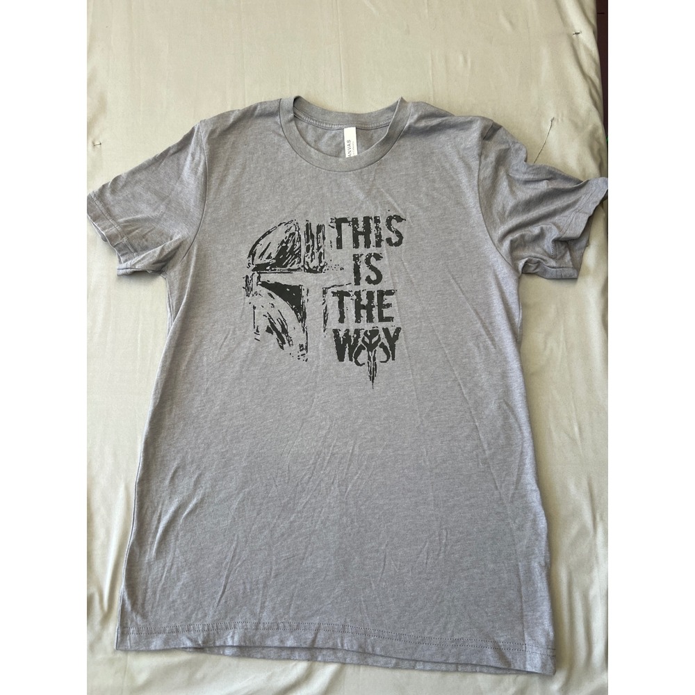 Bella Canvas Mandalorian This Is The Way Graphic T-Shirt Gray Mens Medium